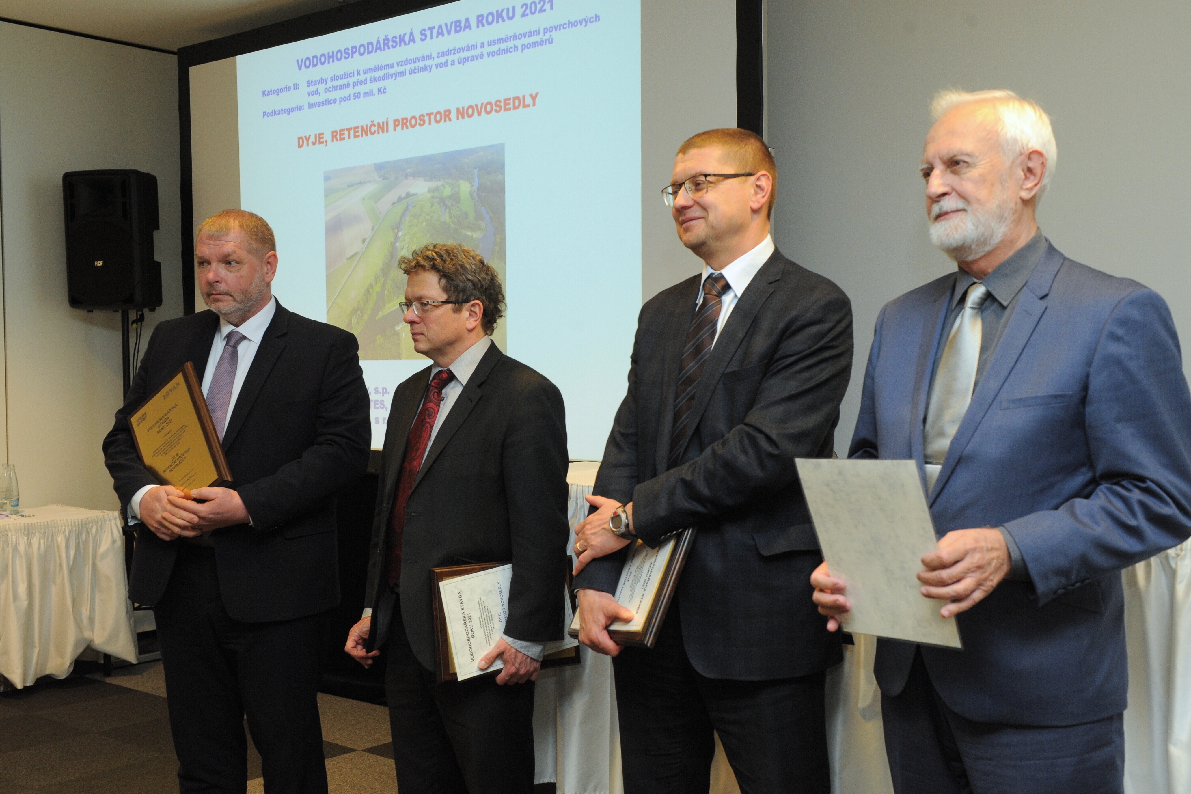 Předání ocenění během během setkání vodohospodářů v Kongresovém centru v Praze ke Světovému dnu vody 2022.