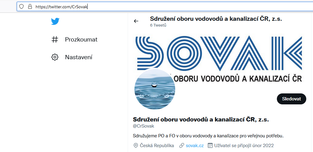 SOVAK ČR na Twitteru