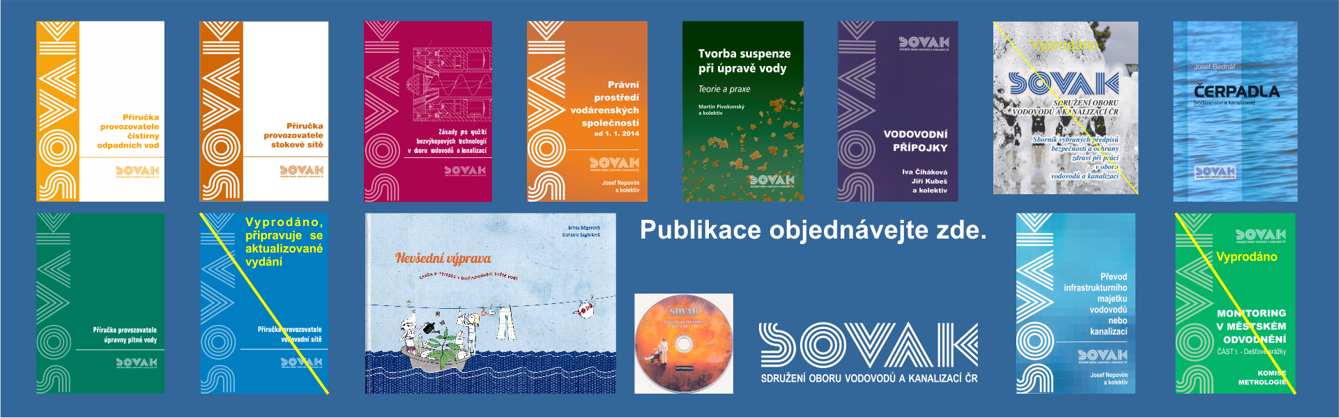 Přehled publikací, které nabízí k zakoupení SOVAK ČR