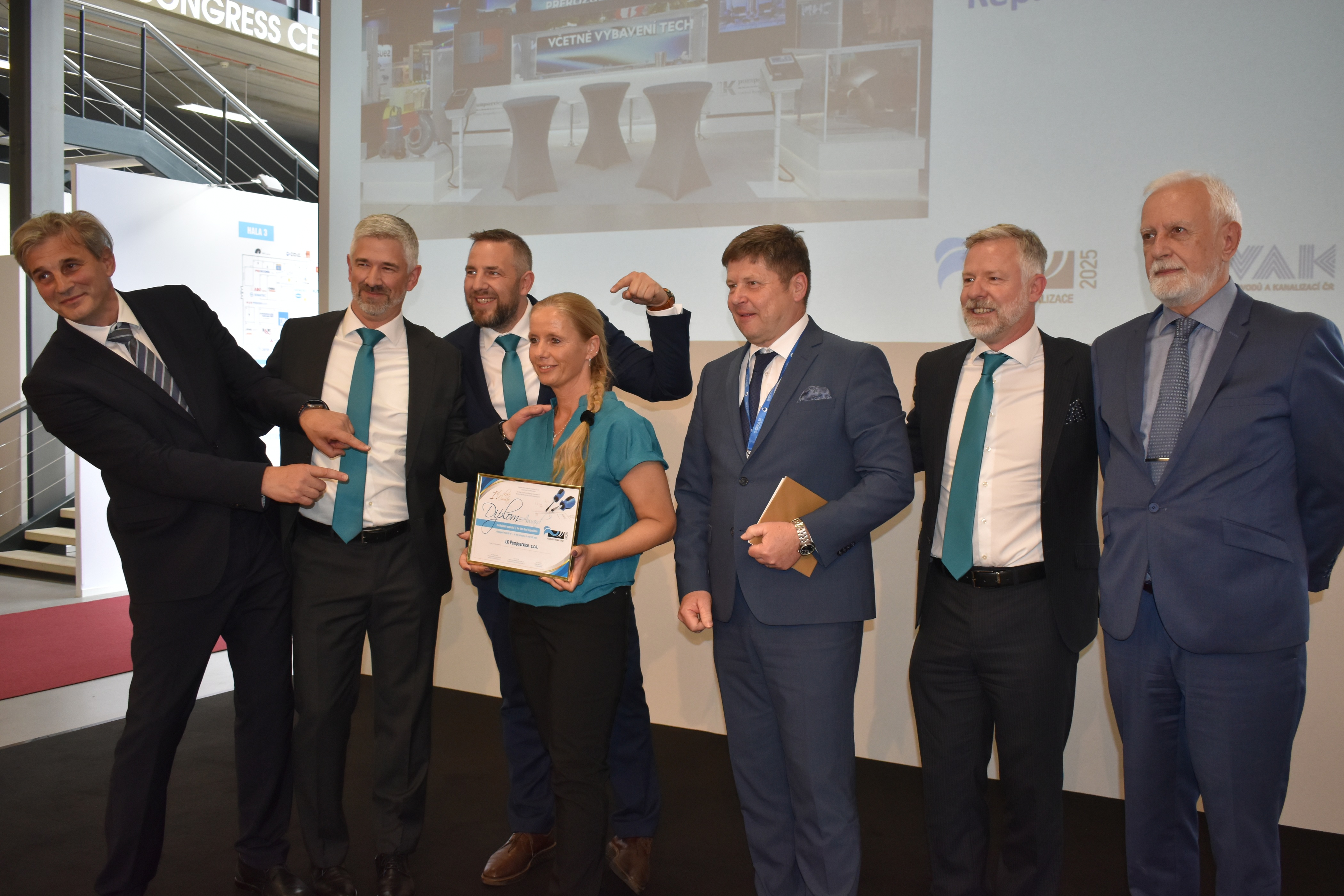 Cenu za nejlepší expozici převzala v kategorii nad 60 m² společnost LKPumpservice, s.r.o.