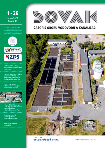 Titulní strana časopisu Sovak 01/2026: čistírna odpadních vod Česká Lípa