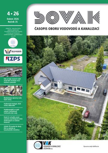 Titulní strana strana časopisu Sovak 04/2026: Úpravna vody Adolfovice