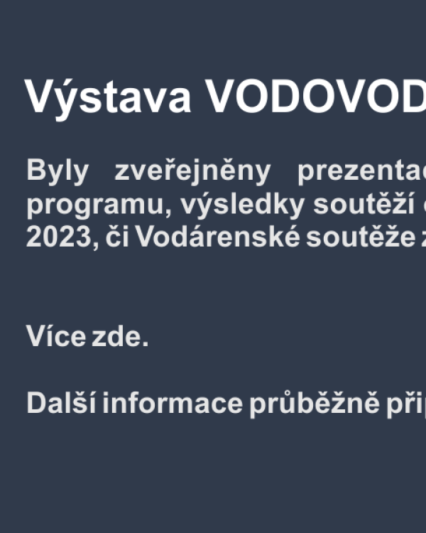 Prezentace a výsledky soutěží na výstavě VODOVODY-KANALIZACE 2023