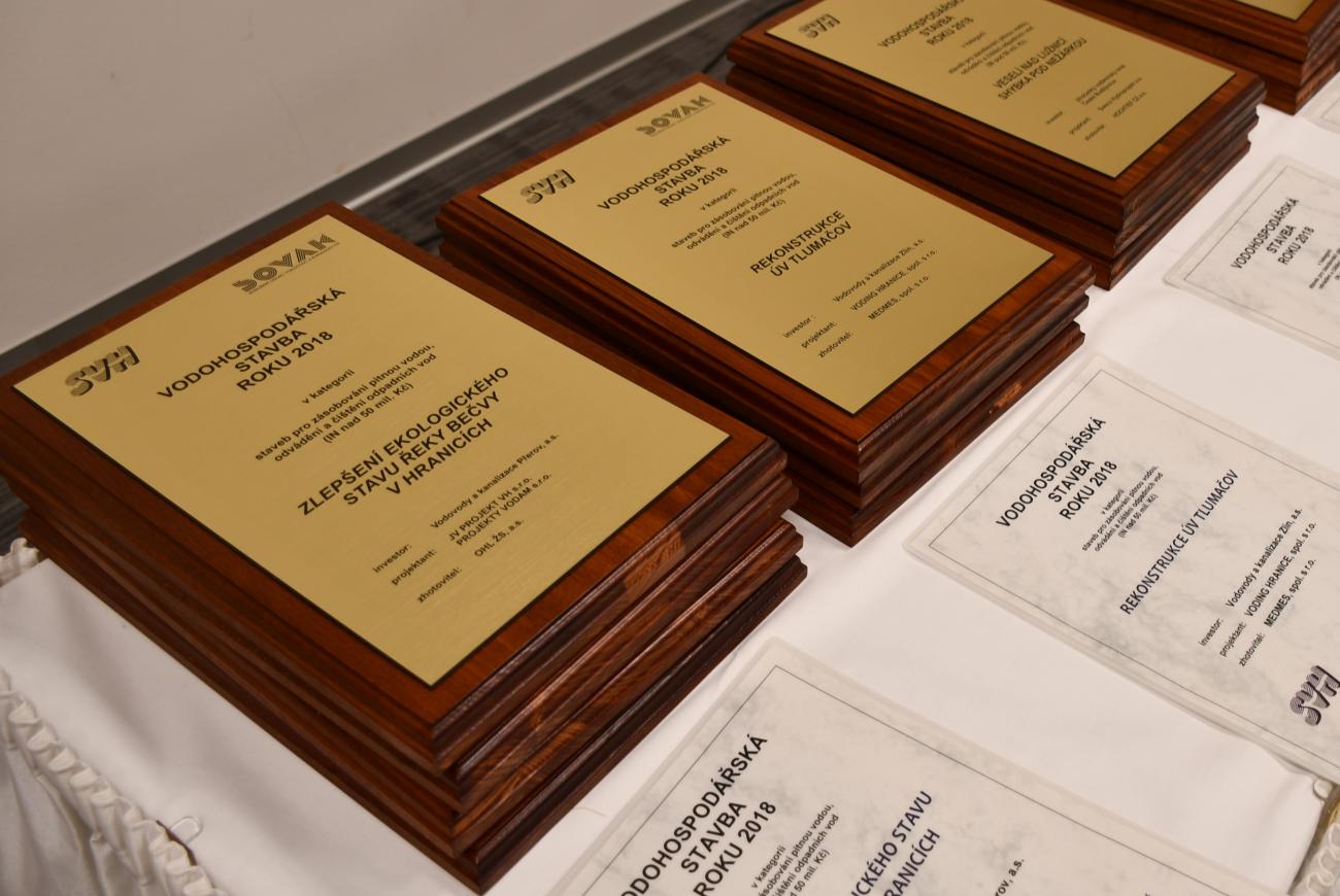 Diplomy Vodohospodářská stavba roku 2019 Diplomy Vodohospodářská stavba roku 2019