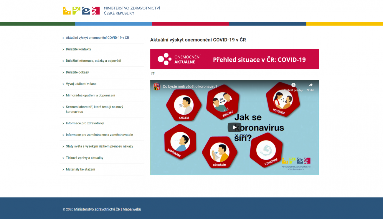 Portál Ministerstva zdravotnictví ke COVID-19 Portál Ministerstva zdravotnictví ke COVID-19