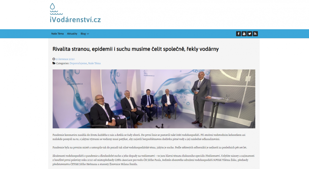 Diskusní speciál na iVodárenství.cz Diskusní speciál na iVodárenství.cz