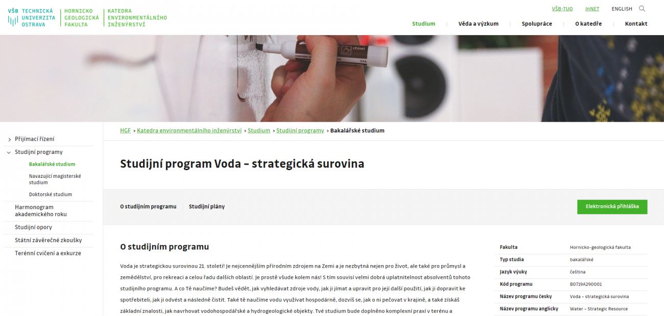 Webové stránky Vysoké školy báňské Ostrava Webové stránky Vysoké školy báňské Ostrava
