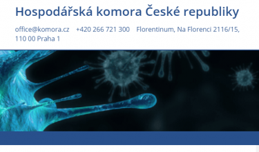 Webové stránky Hospodářské komory ČR