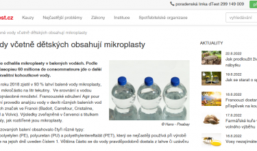 Webové okno spotrebitele.dtest.cz 