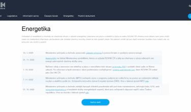 Rubrika Energetika na webu SOVAK ČR