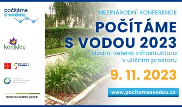 Banner konference POČÍTÁME S VODOU 2023